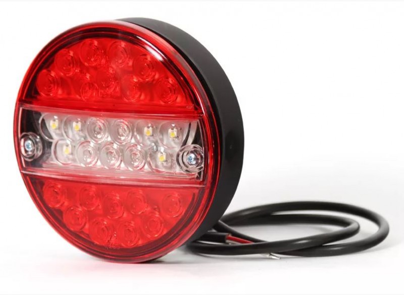 Фонарь задний прицепа круглый 021-04-24 LED с задним ходом аналог ТН-188 24В 021-04-24 LED