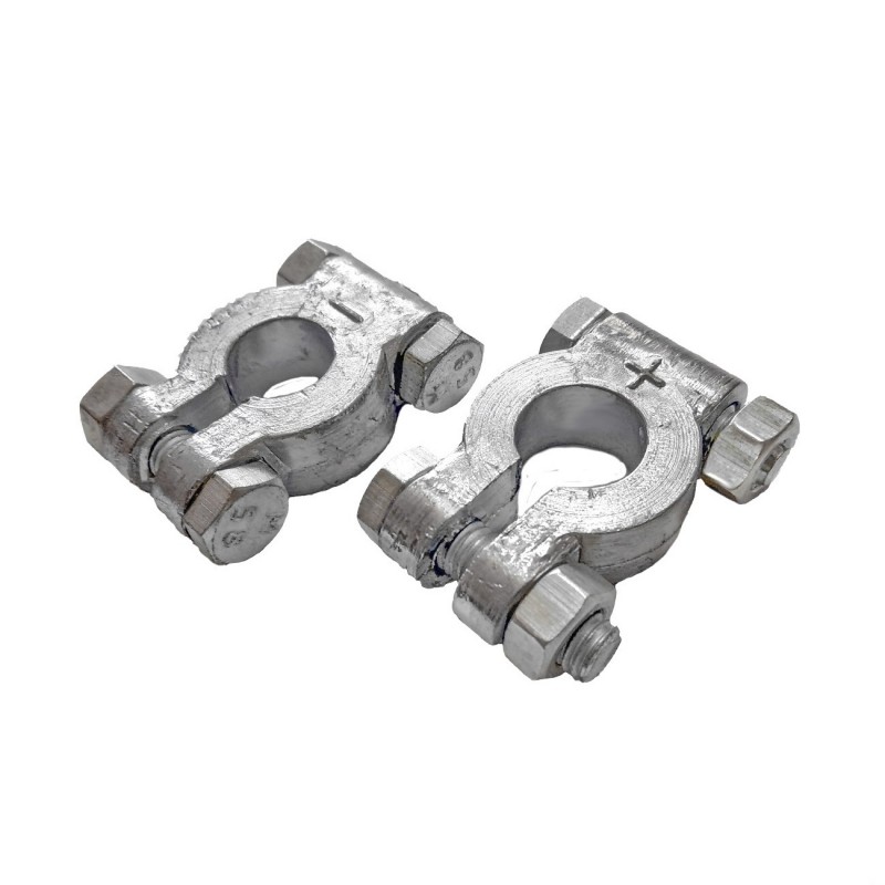 Клемма АКБ свинцовая ПРОСТАЯ (2 болта) 