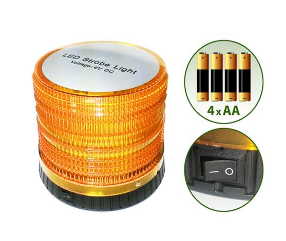 Маяк автономный AT-14306 72LED аварийный на магните на батарейках h-115mm AT-14306 Маяк автономный AT-14306 72LED аварийный на магните на батарейках h-115mm AT-14306