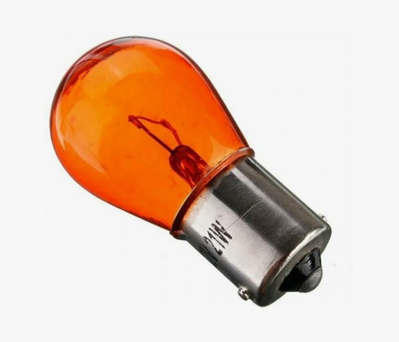 Автолампа А 24-21-3 Желтая смещенный цоколь МАЯК 10к 82418/12418OR Автолампа А 24-21-3 Желтая смещенный цоколь МАЯК 10к 82418/12418OR