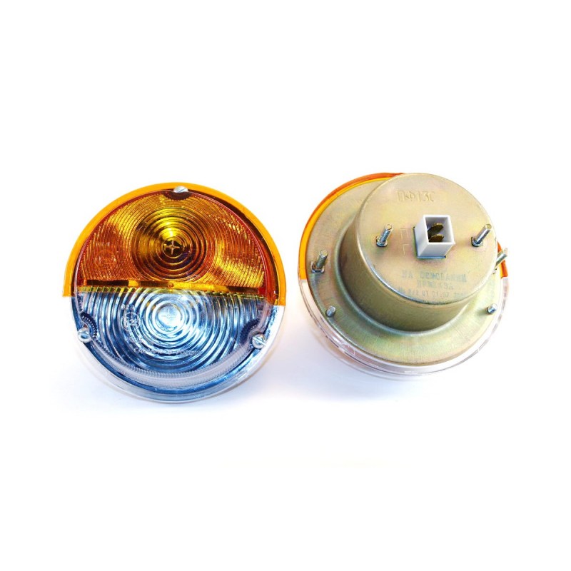 Фонарь передний ПФ-130 А бело-желтый металлический 12В 15к ПФ-130А
