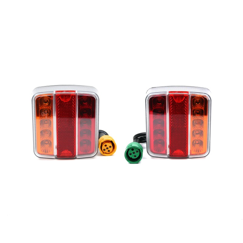 Фонарь задний DF-TRL003-BL LED квадратный водонепроницаемый левый 12V DF-TRL003-BL